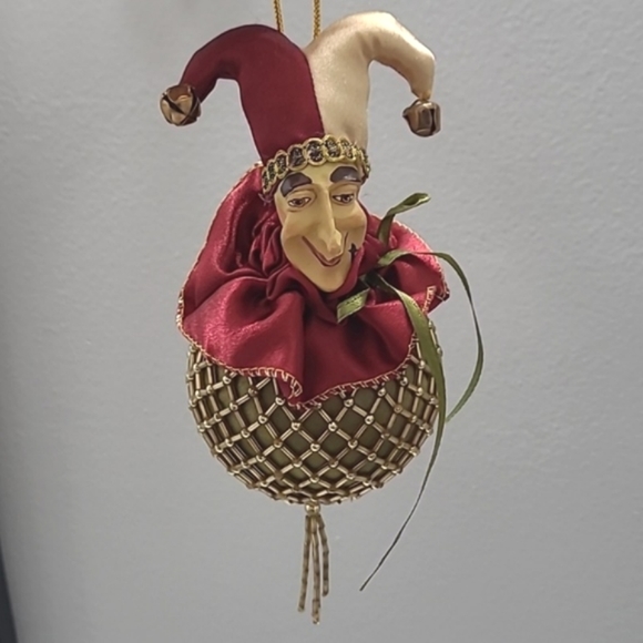 Wayne Kleski Katherine's Collection Jester Ball Ornament Jelwel Tones - Picture 2 of 11